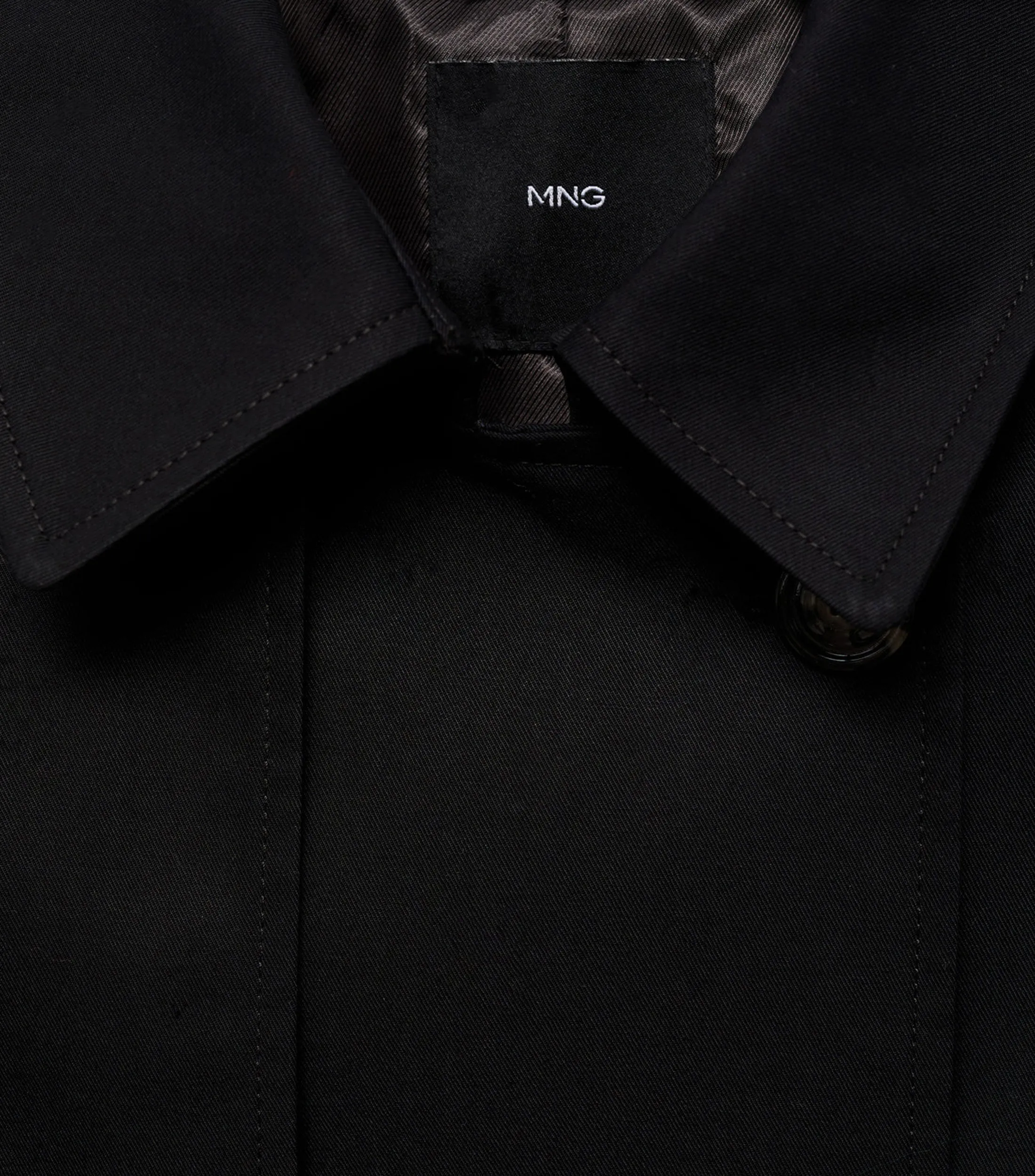 Mango Gabardina larga con botonadura Mujer