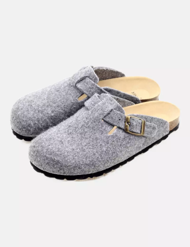 Mango Mocasín gris texturizado
