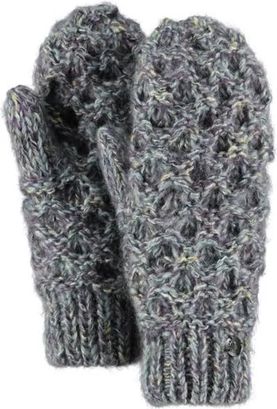 Manoplas BARTS para niña punto grueso JOLIE MITTS Dark grey Ref. 0870019 diseño clásico de tejido trenzado gris