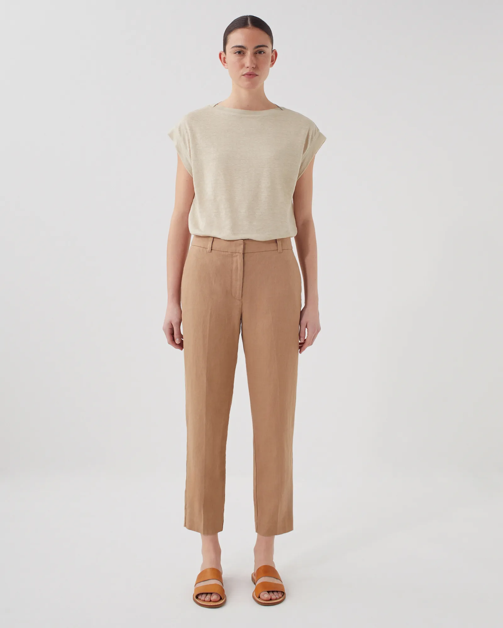 MARGUERITE  PANTAL&OACUTE;N CIGARETTE DE LINO TIGER EYE