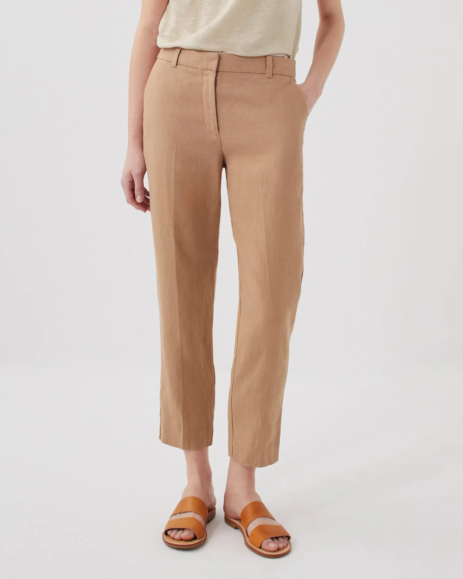 MARGUERITE  PANTAL&OACUTE;N CIGARETTE DE LINO TIGER EYE