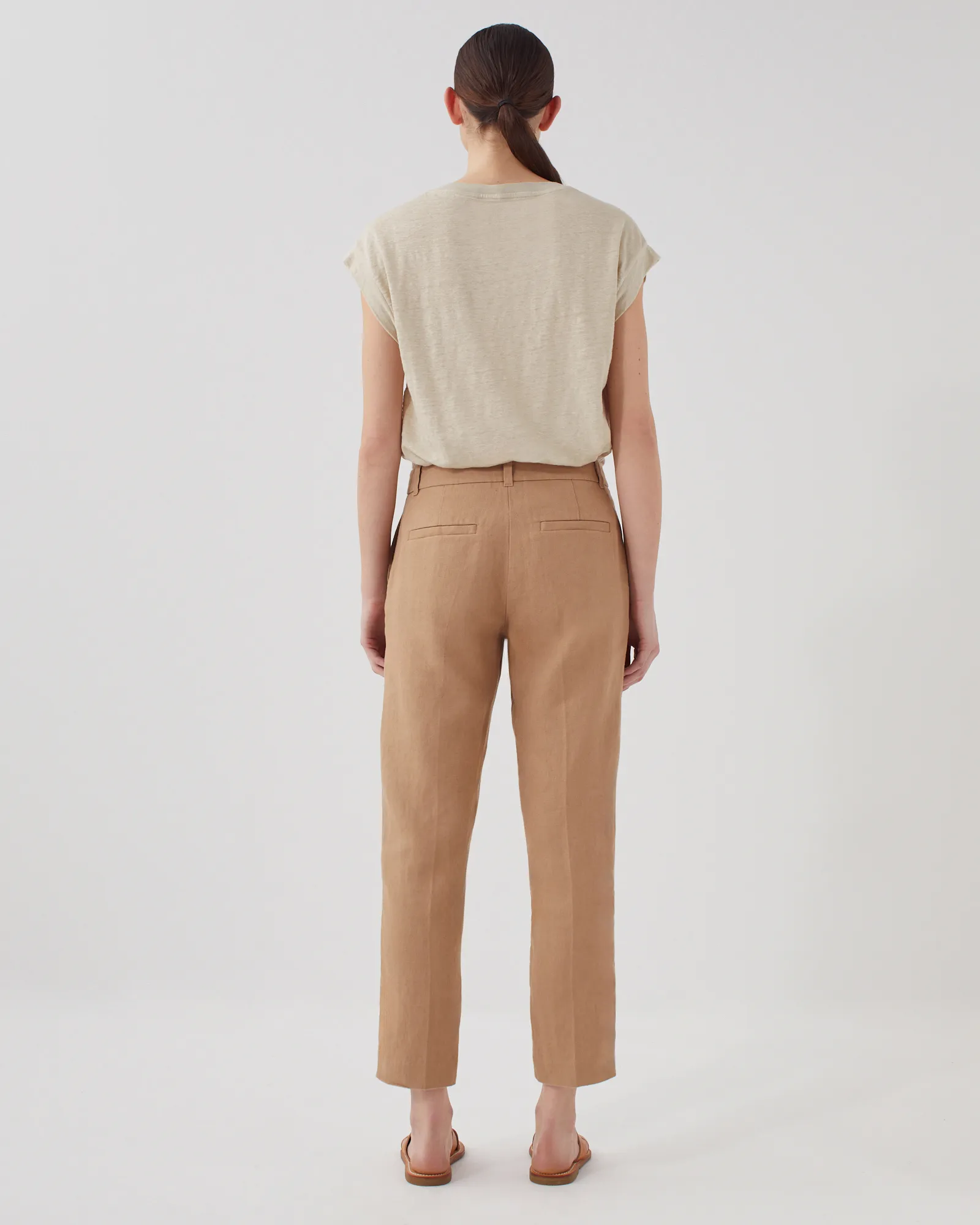 MARGUERITE  PANTAL&OACUTE;N CIGARETTE DE LINO TIGER EYE