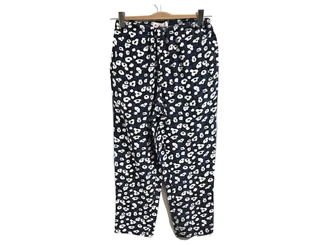 MARNI Pantalón T.fr 36 Seda Azul 