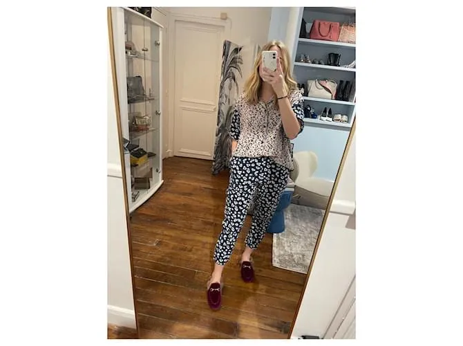 MARNI Pantalón T.fr 36 Seda Azul 