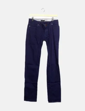 Massimo Dutti Pantalón azul marino básico