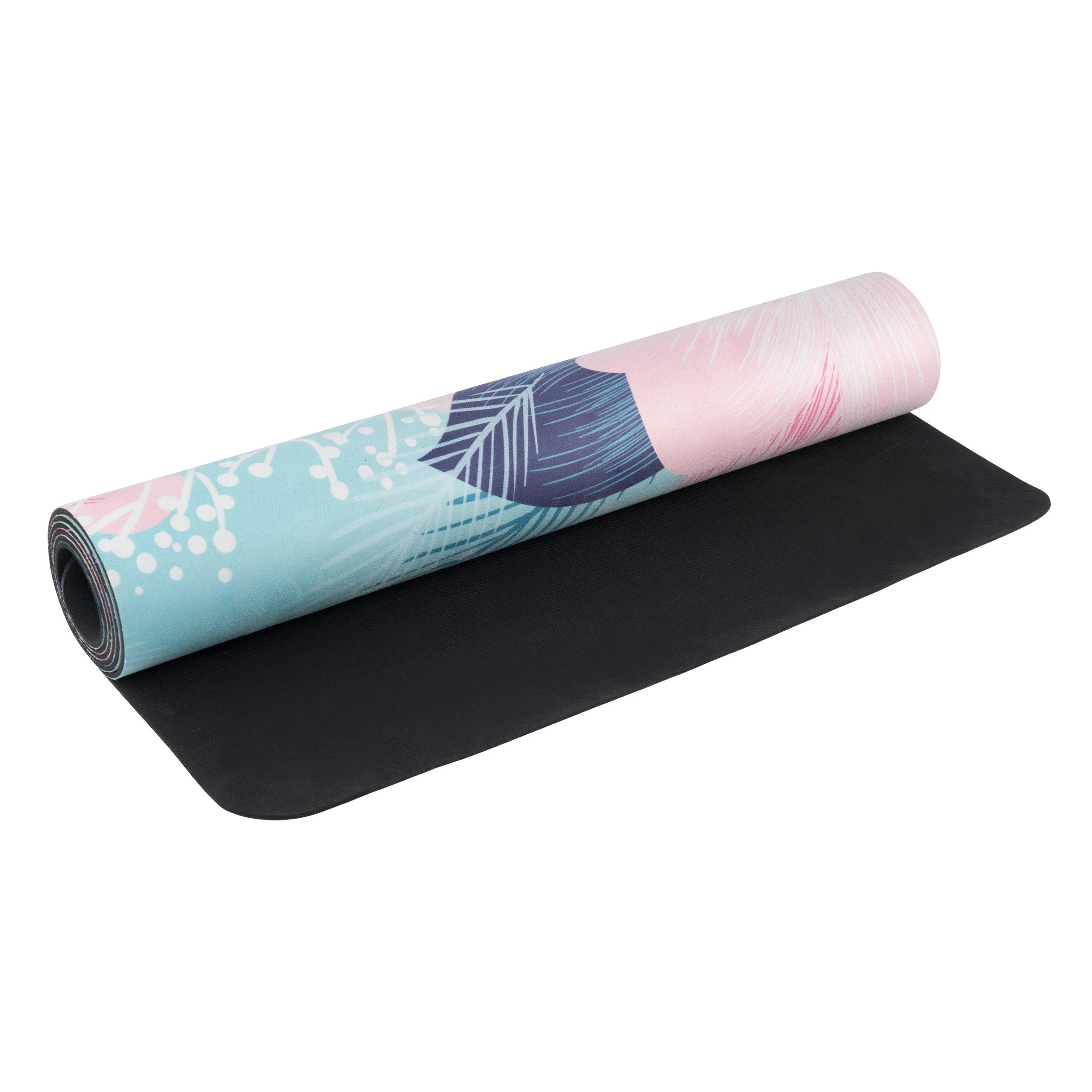 Mat Yoga Rubber Suede Blu Fit Estampada