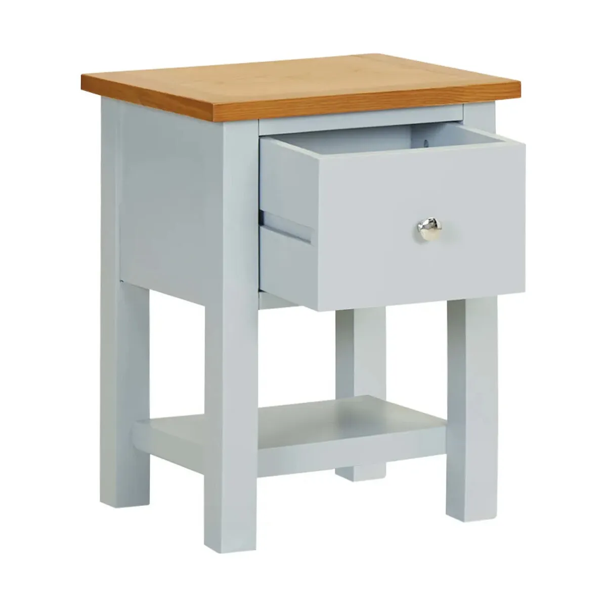 Mesita de noche de madera de roble maciza 36x30x47 cm