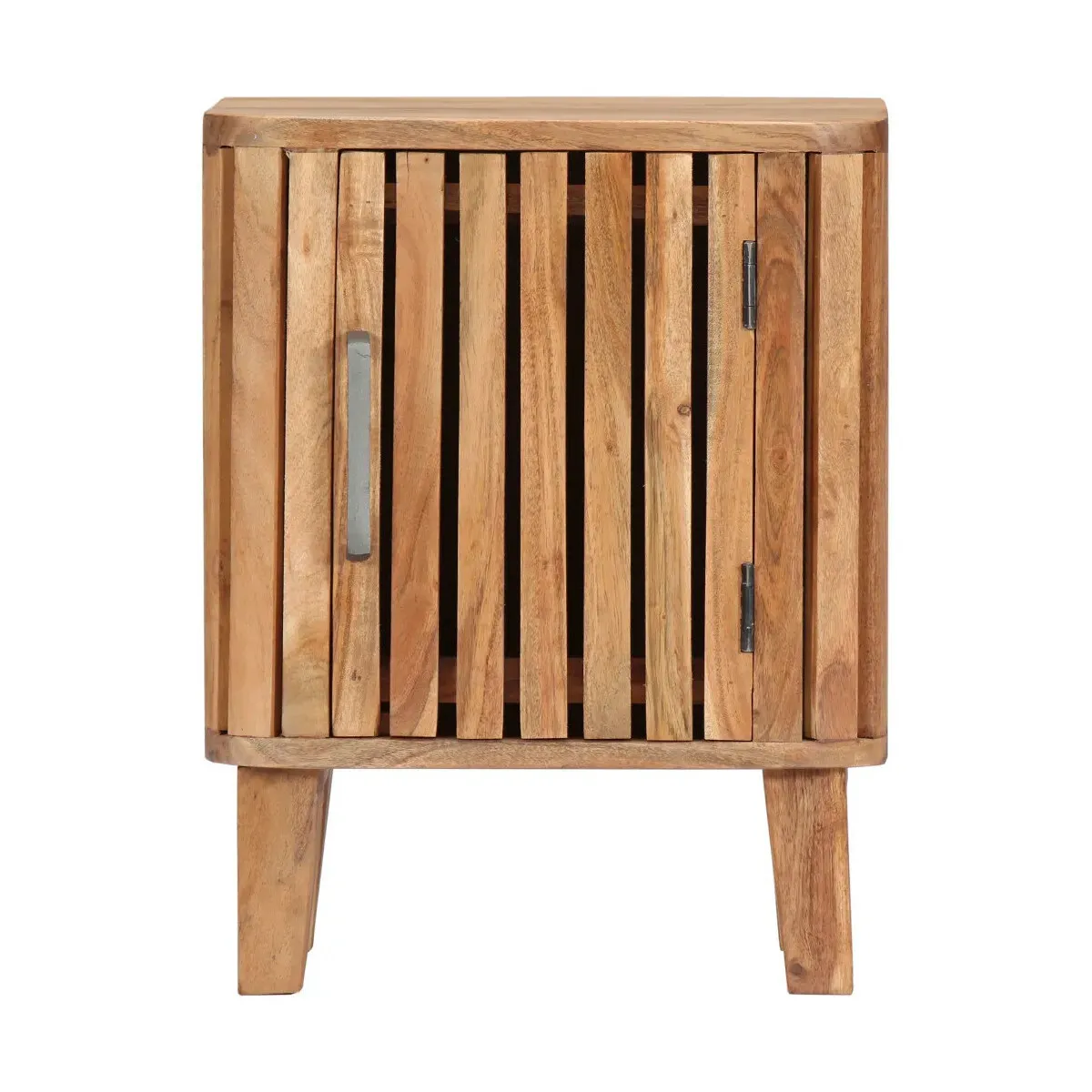 Mesita de noche de madera maciza de acacia 40x30x50 cm