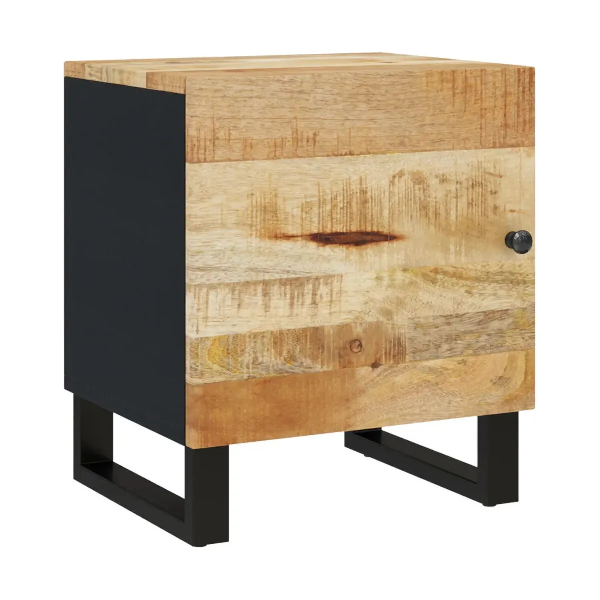 Mesita de noche de madera maciza de mango 40x33x46 cm