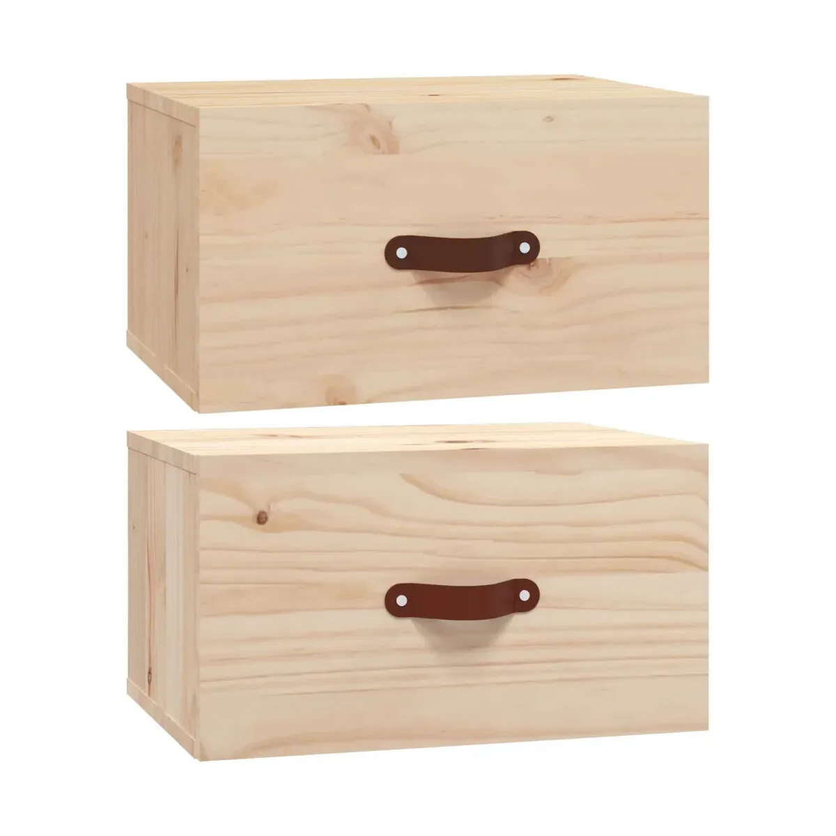 Mesita de noche de pared 2 uds 40x29,5x22 cm