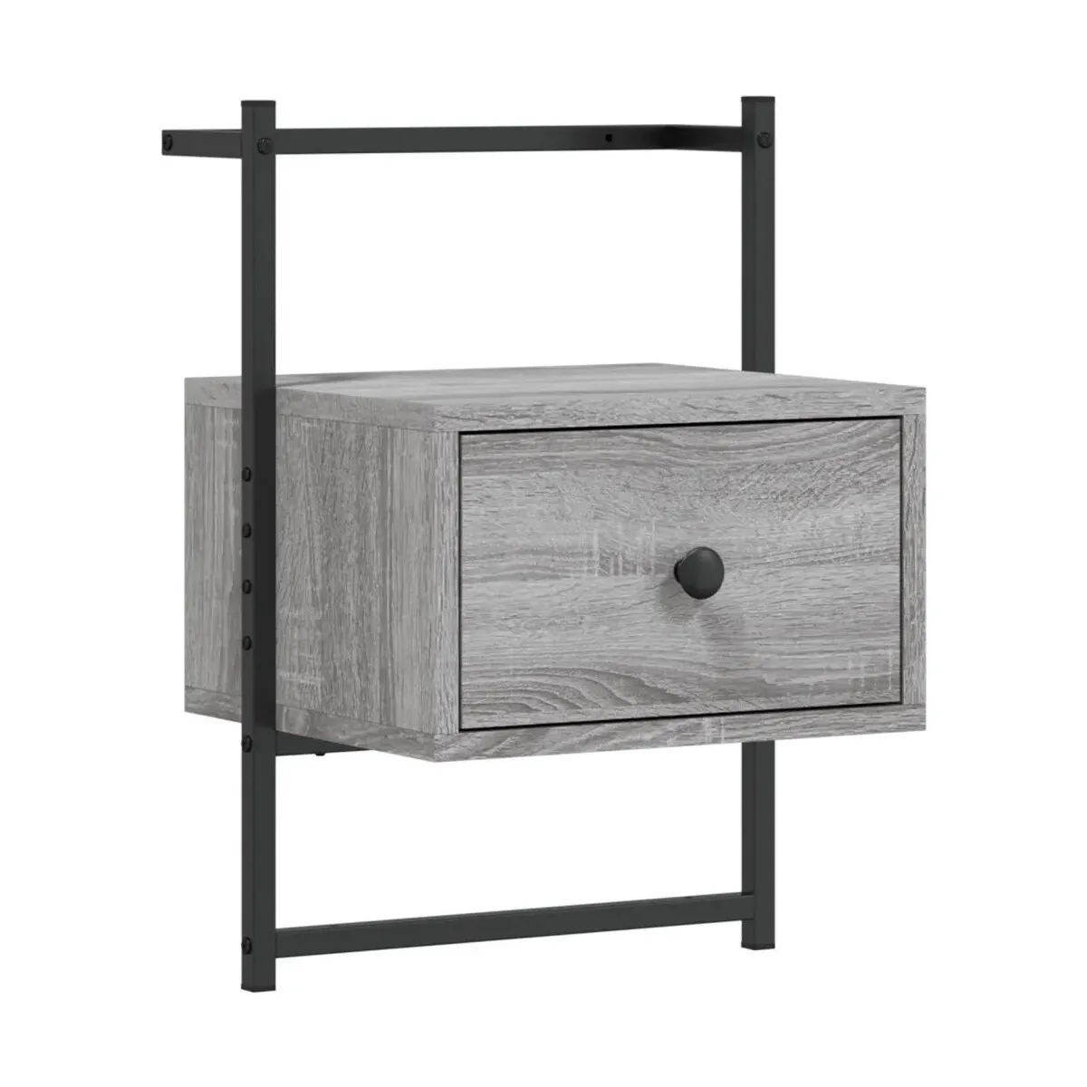 Mesita de noche de pared gris Sonoma 35x30x51 cm