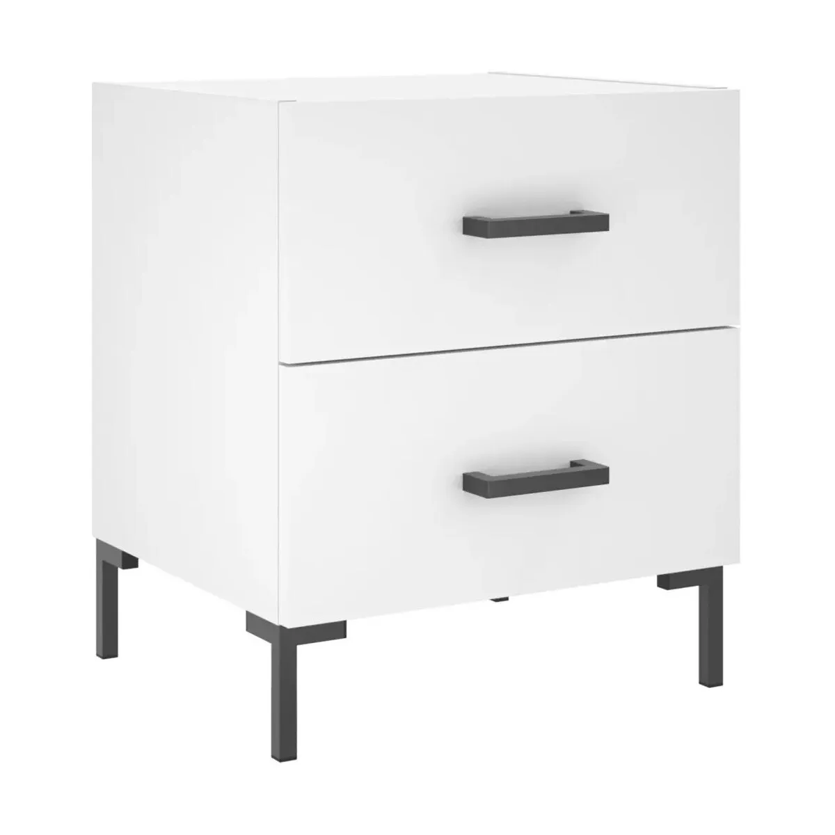 Mesita de noche madera de ingeniería blanco 40x35x47,5 cm