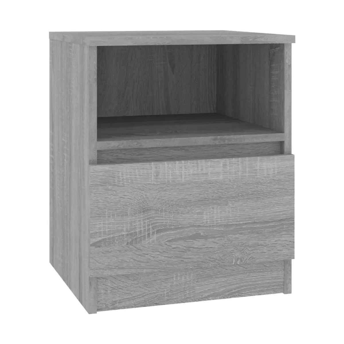 Mesita de noche madera de ingeniería gris Sonoma 40x40x50 cm