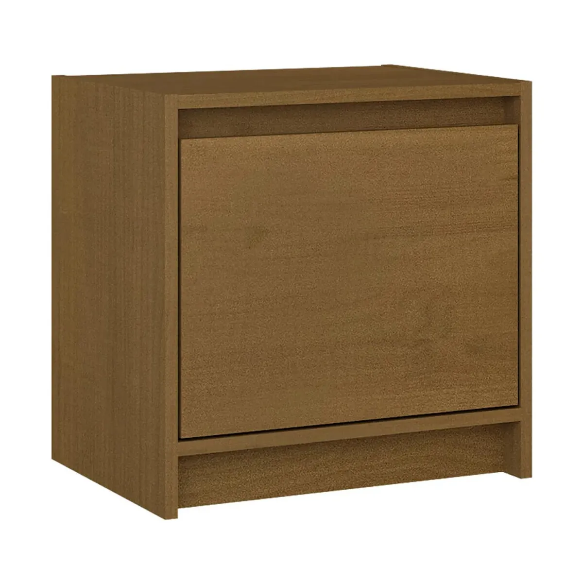 Mesita de noche madera maciza de mango marrón miel