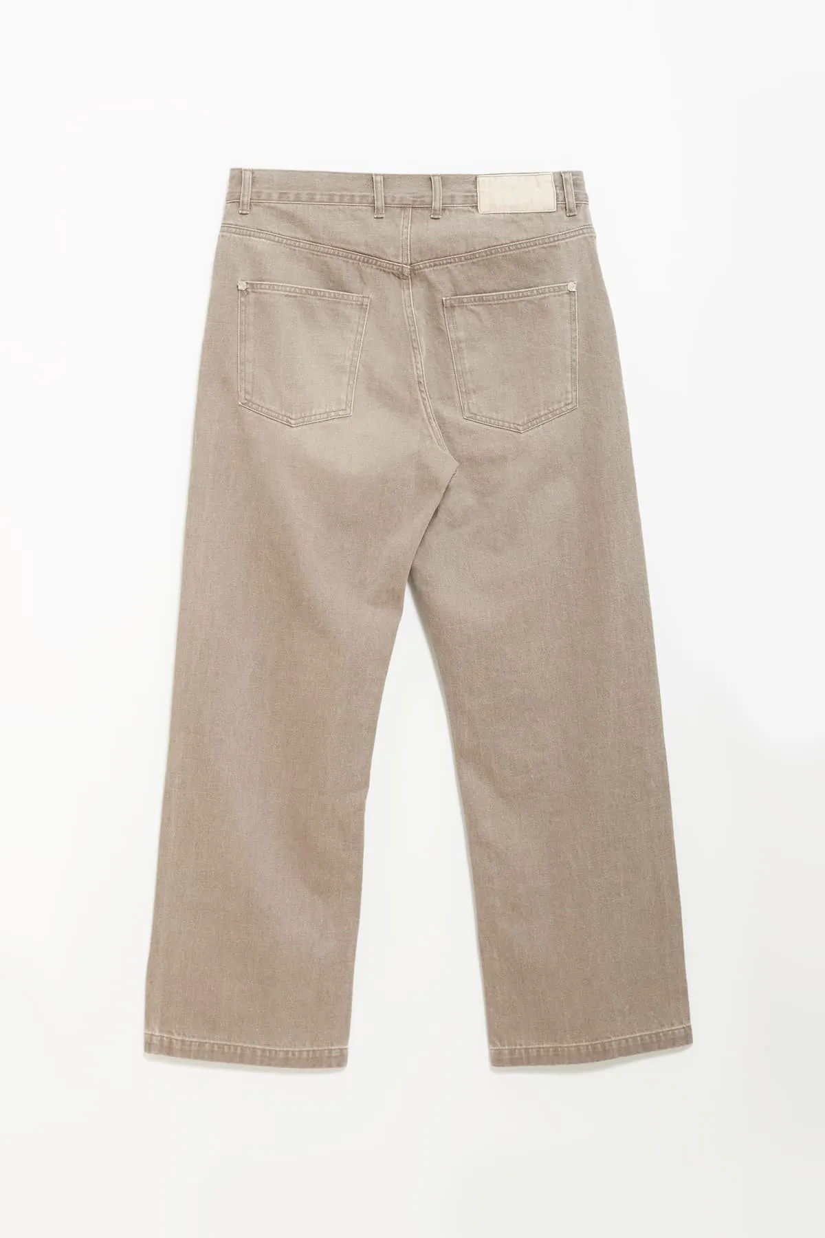 MFPEN WASHED BROWN STRAIGHT CUT RIVER JEANS