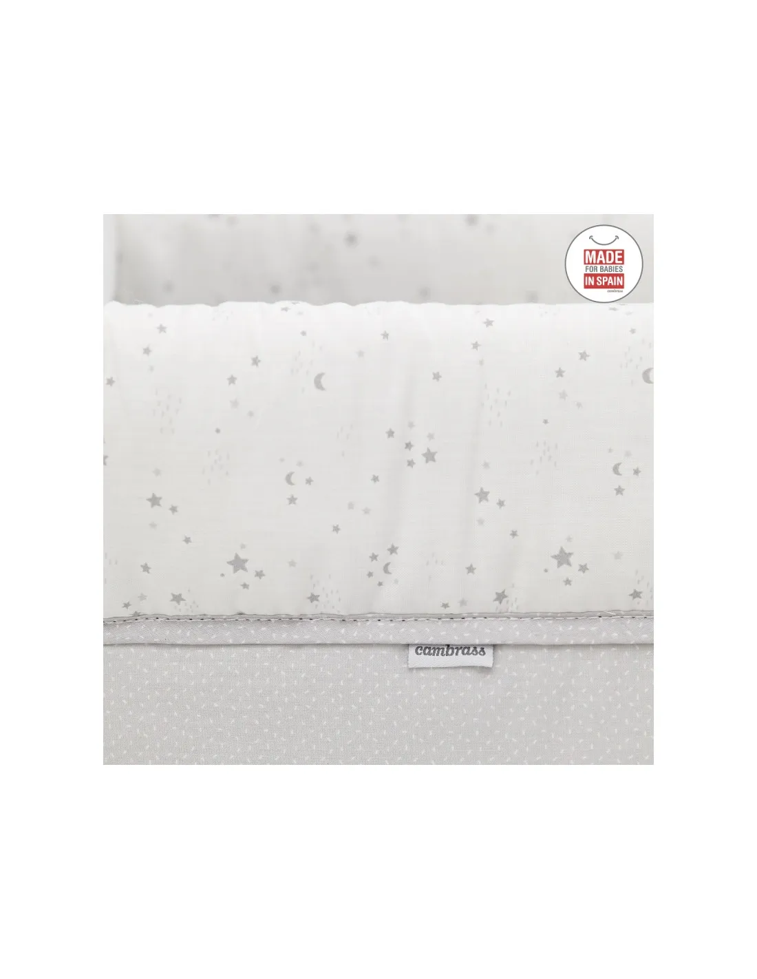 Minicuna tijera natural Sky gris de Cambrass