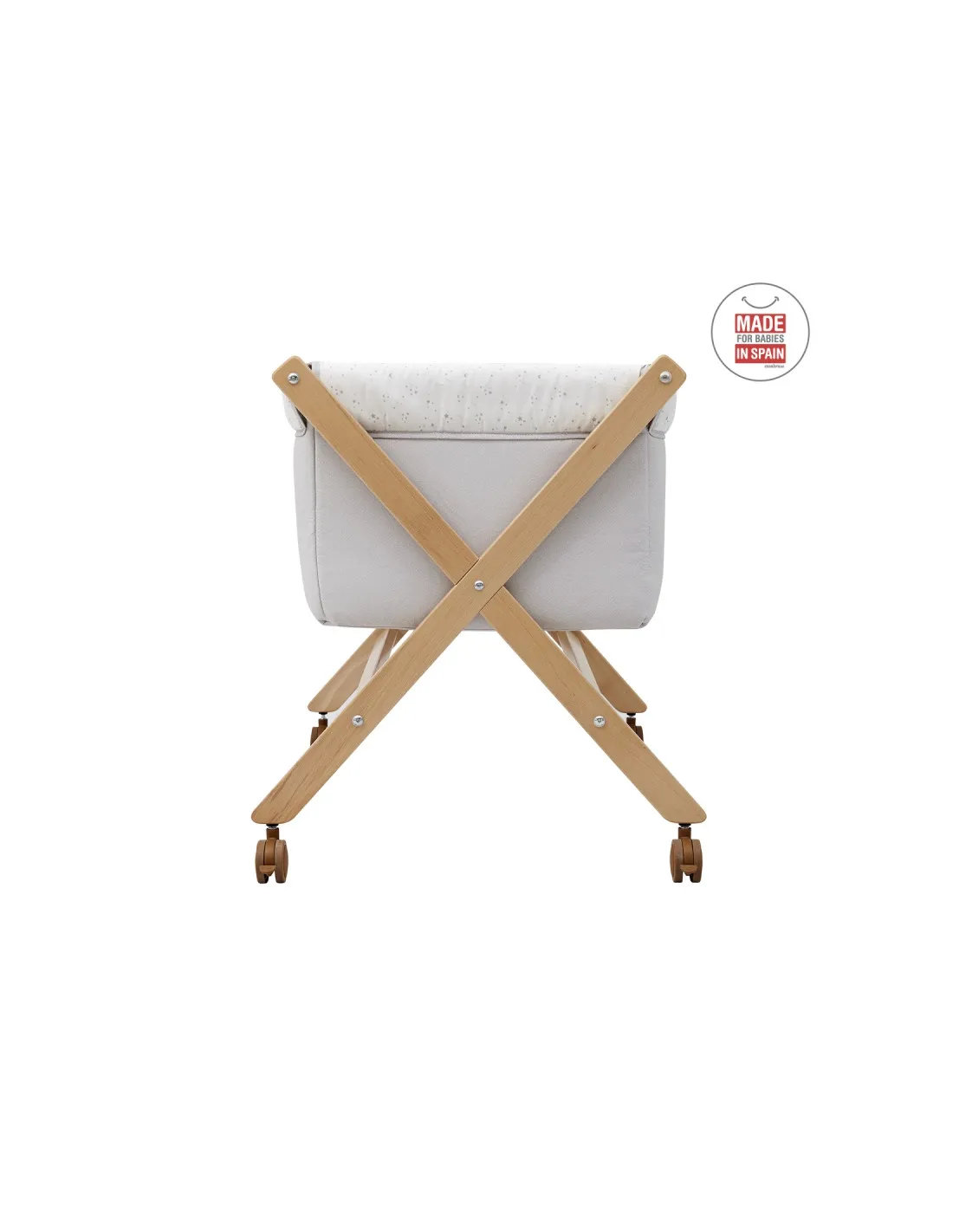 Minicuna tijera natural Sky gris de Cambrass
