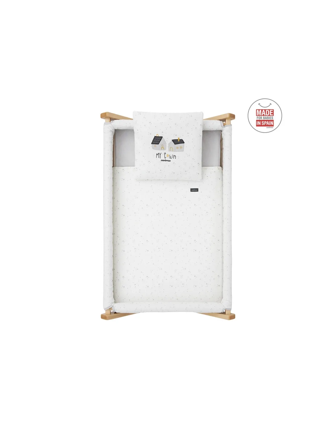 Minicuna tijera natural Sky gris de Cambrass