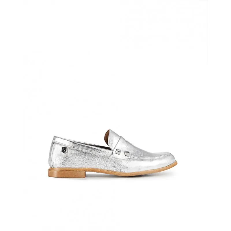 Mocasín Volga Laminado Plata