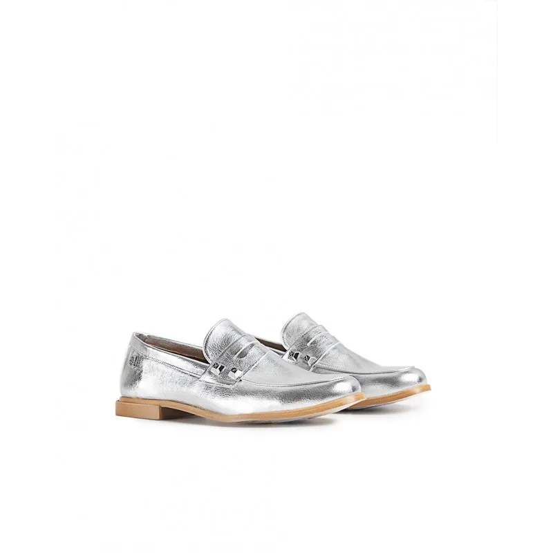 Mocasín Volga Laminado Plata