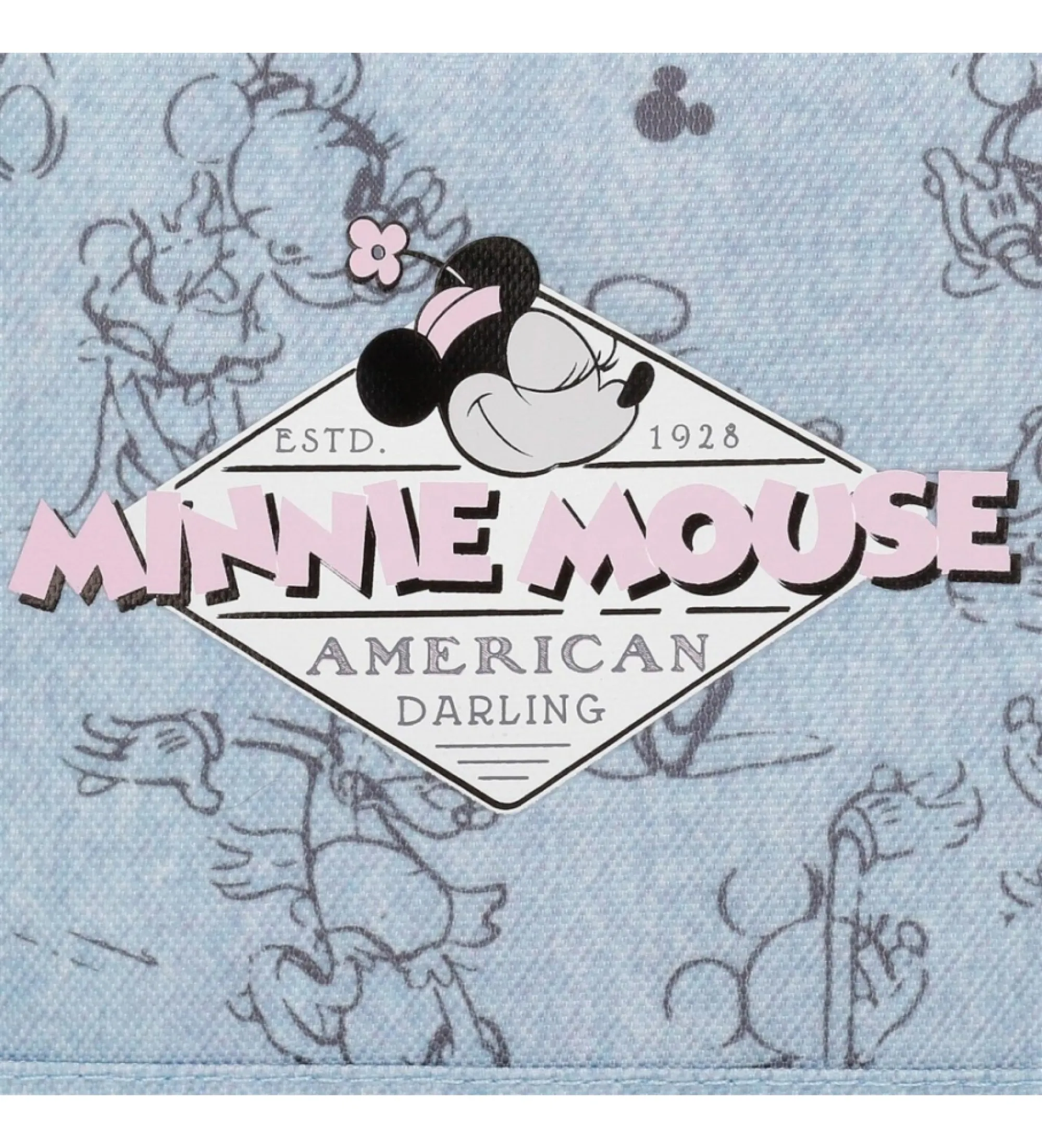 Mochila Minnie American darling con portamerienda azul