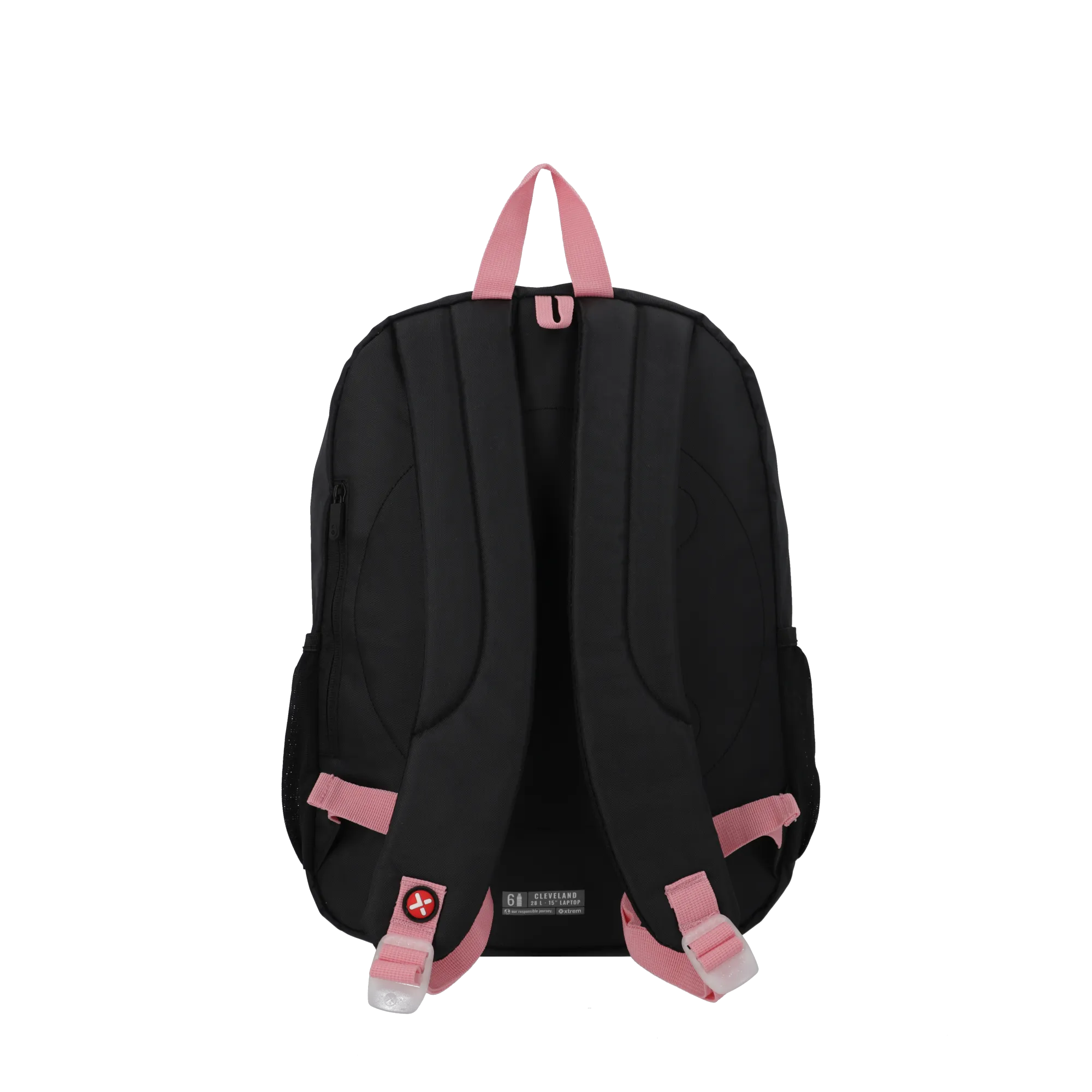 Mochila para notebook 15 de mujer Cleveland negra/rosada