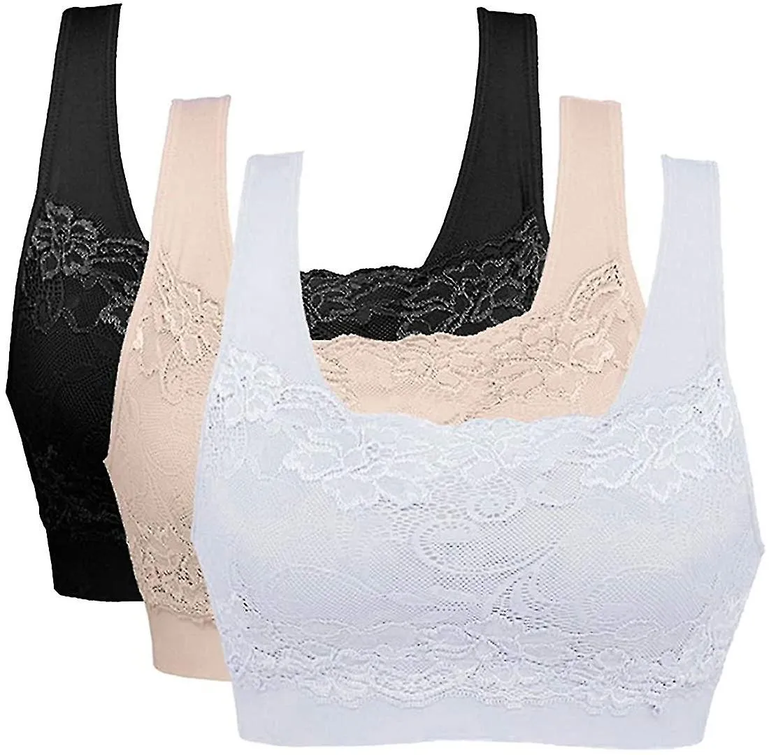 Mujer Encaje Genie Bra Wireless Ropa interior deportiva transpirable Sexy a prueba de golpes Bralettes Fitness Yoga