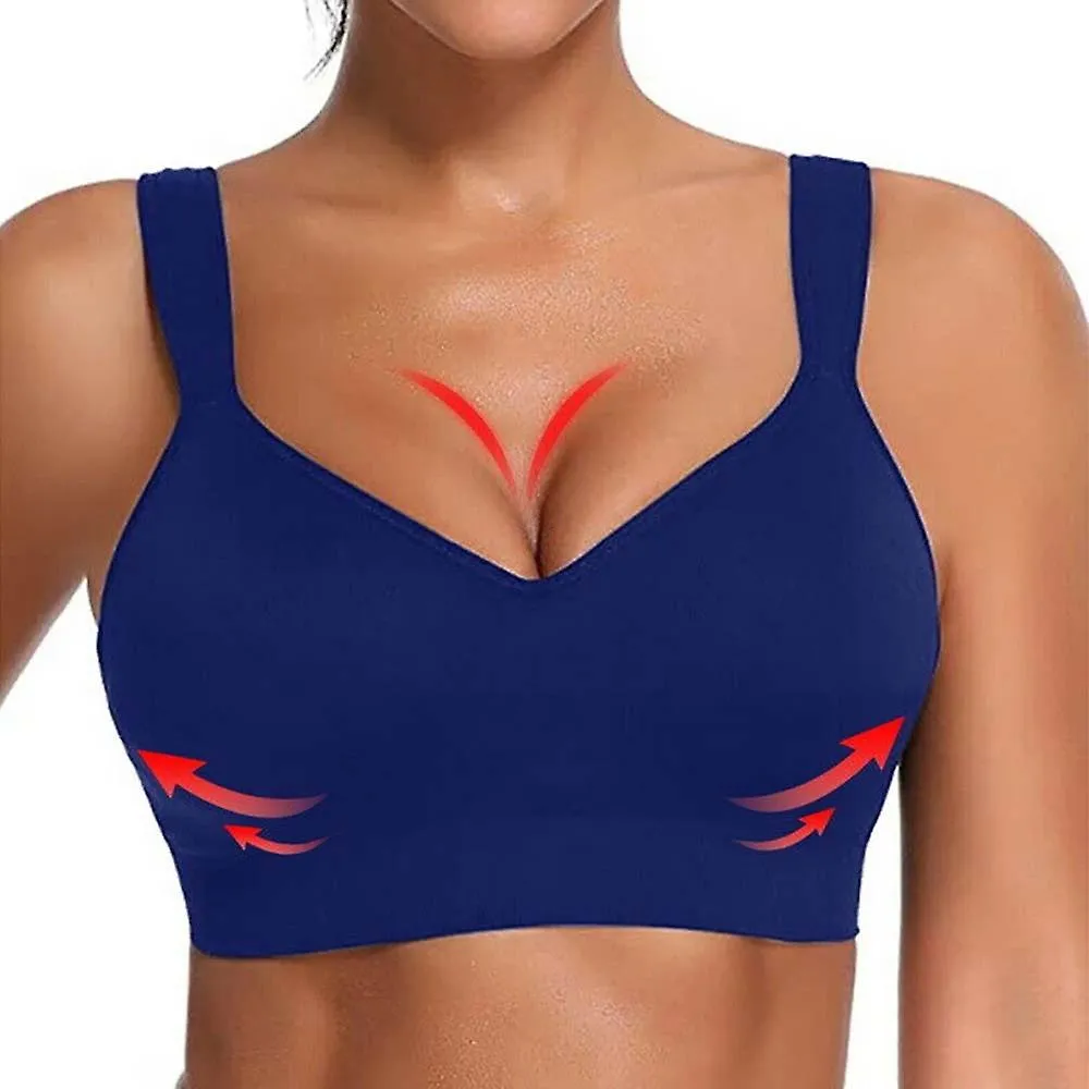 Mujer Wireless Acolchado Sujetador Deportivo Push Up Workout Gimnasio Yoga Seamless Crop Top Cómodo Sujetador