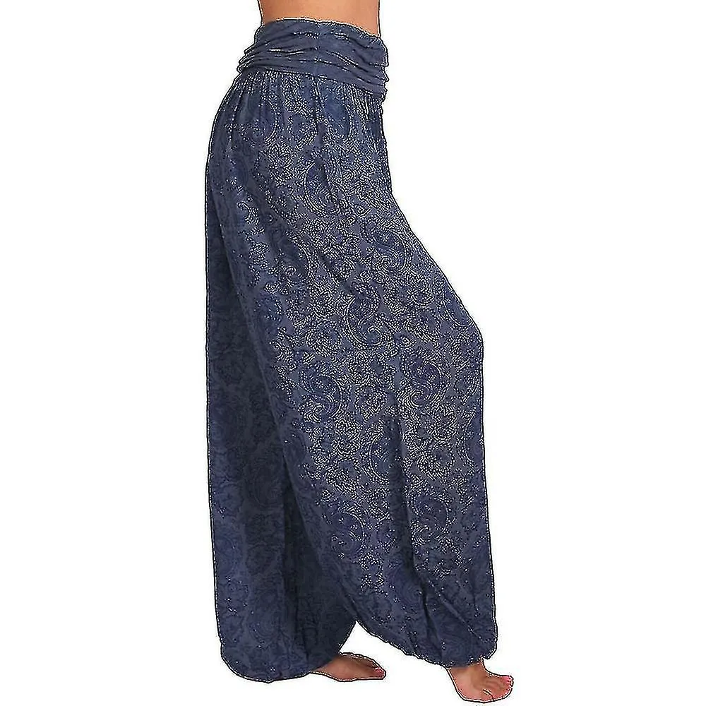 MUJERES CASUAL BAGGY GITANA HIPPIE BOHO YOGA PANTALONES HAREM PANTALONES BLOOMERS VERANO AYA