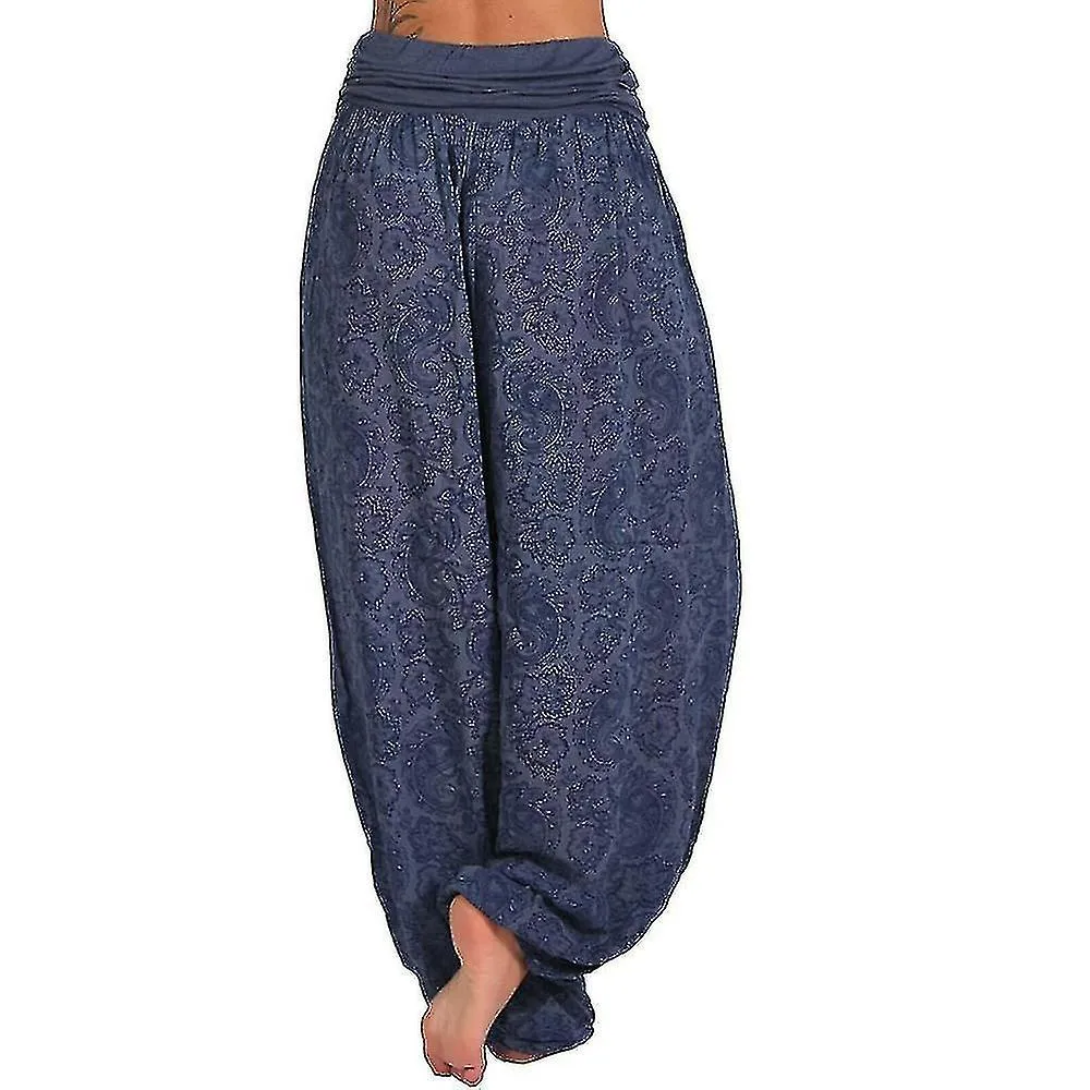 MUJERES CASUAL BAGGY GITANA HIPPIE BOHO YOGA PANTALONES HAREM PANTALONES BLOOMERS VERANO AYA