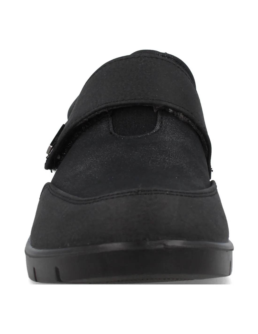 MYSOFT  ZAPATO MEMORYFOAM CUñA VELCRO NEGRO