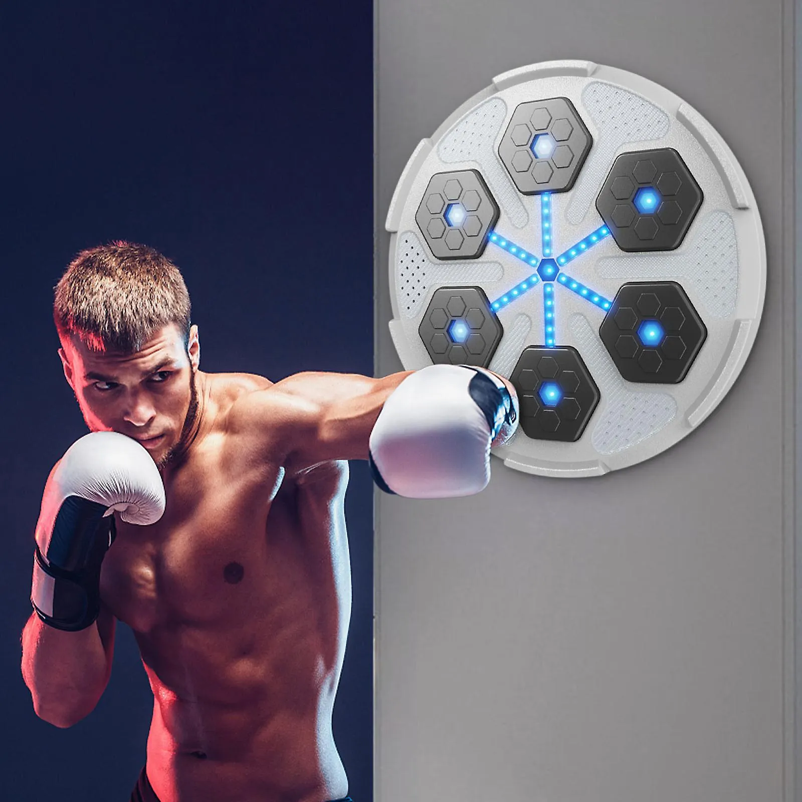 MáQUINA DE BOXEO DE MúSICA  ENTRENADOR DE BOXEO ELECTRóNICO INTELIGENTE BLUETOOTH MONTADO EN LA PARED: MEJORE LA COORDINACIóN M
