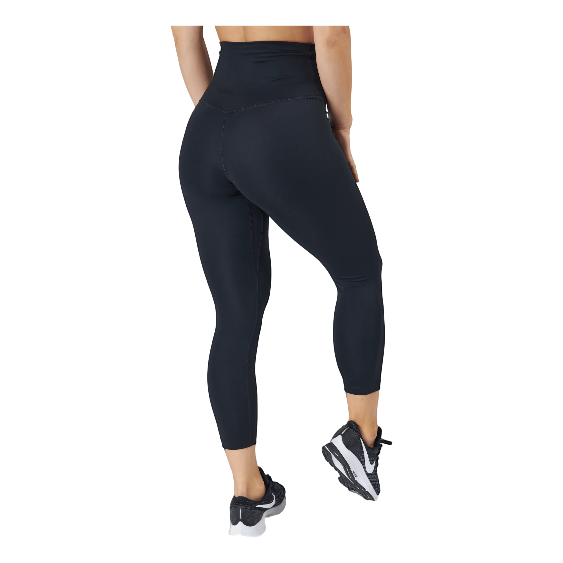 NIKE DRIFIT ONE WOMEN'S HIGHRISE CROPPED LEGGINGS BLACK/WHITE
