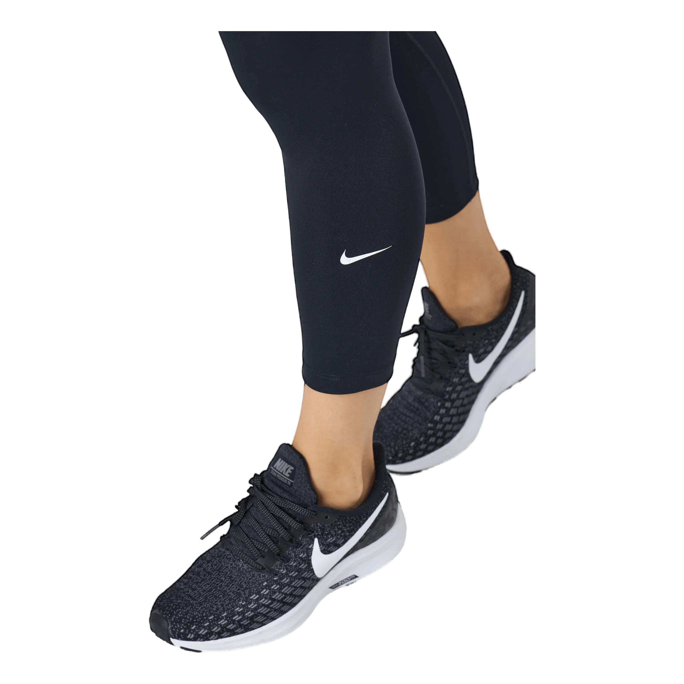 NIKE DRIFIT ONE WOMEN'S HIGHRISE CROPPED LEGGINGS BLACK/WHITE