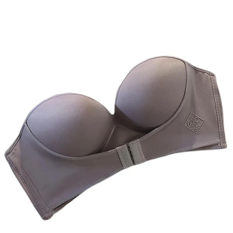 No Steel Ring Bra Ropa interior sin tirantes Mujeres Cofre pequeño Recogiendo hebilla delantera Un sujetador de hombro