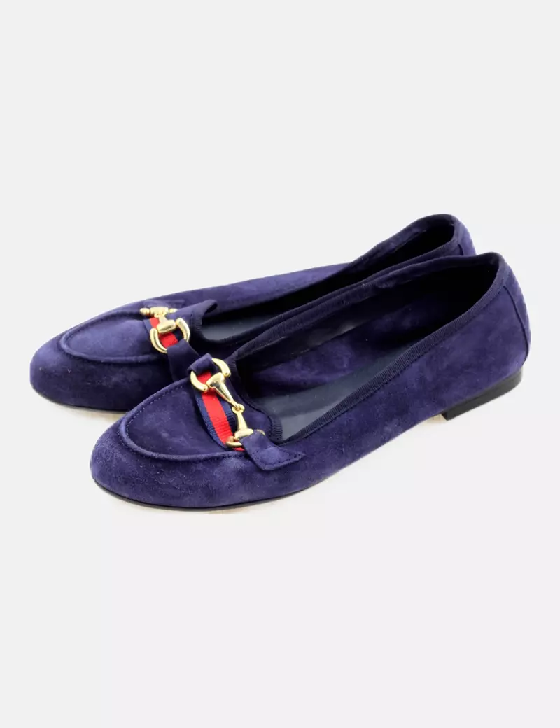 NoName Mocasín azul marino plano
