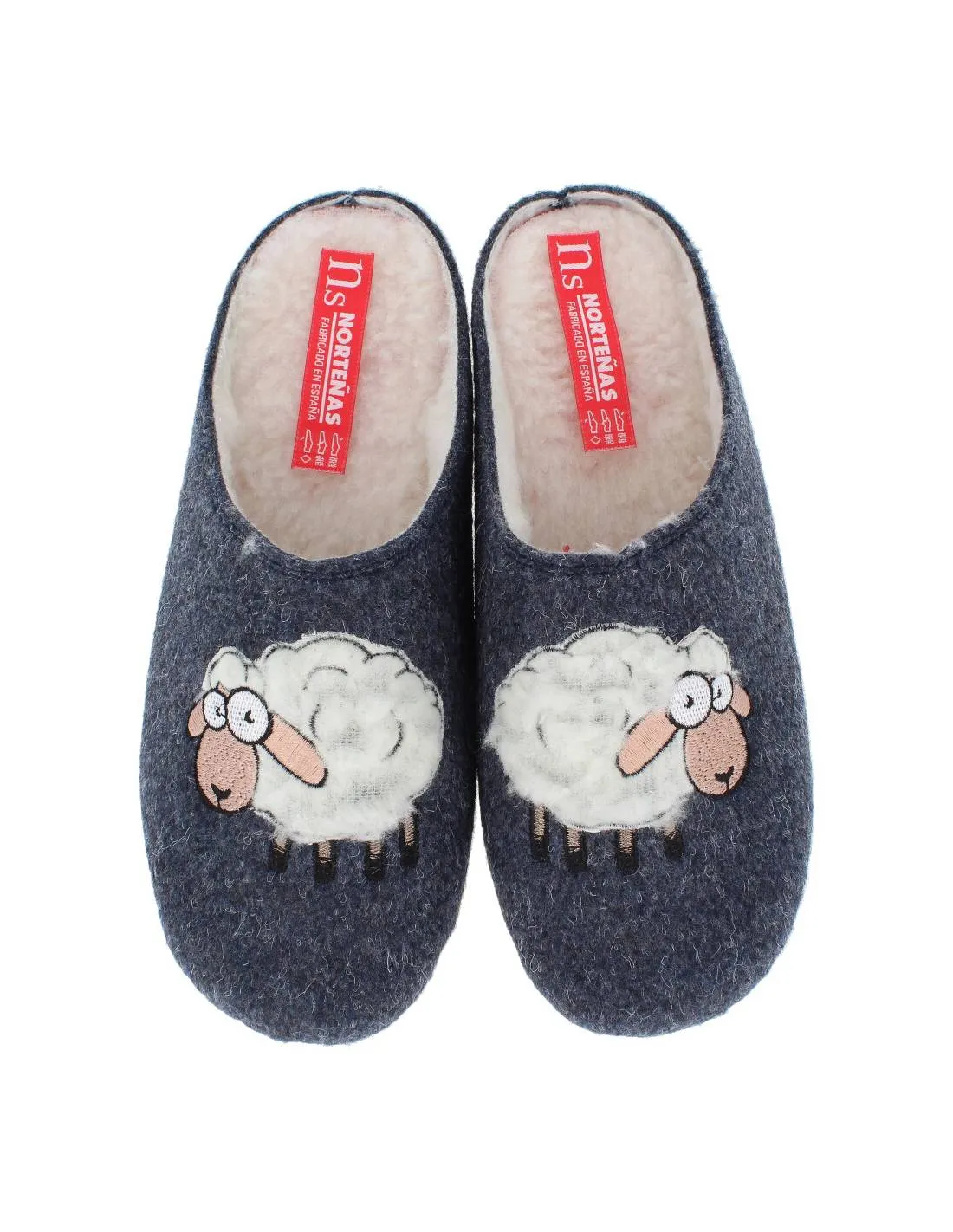 NORTEñAS  ZAPATILLA DE CASA OVEJA LACHA MARINO