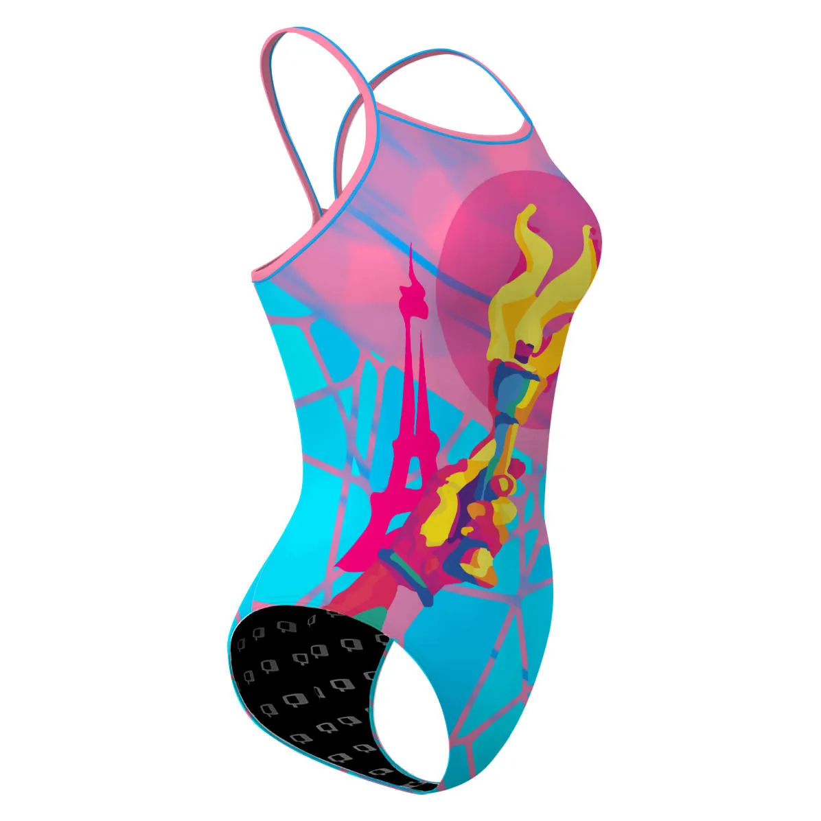 OLYMPIC TORCH 2024  SKINNY STRAP SWIMSUIT