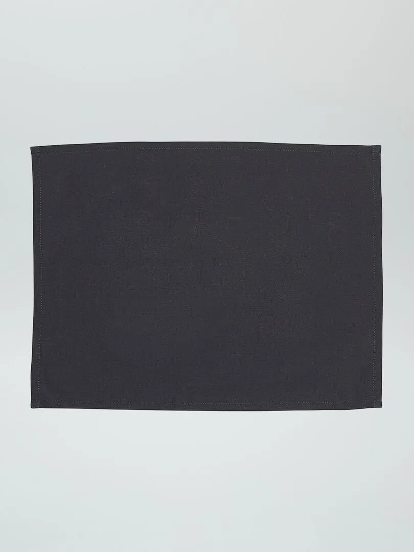 PACK DE 2 MANTELES INDIVIDUALES LISOS  NEGRO