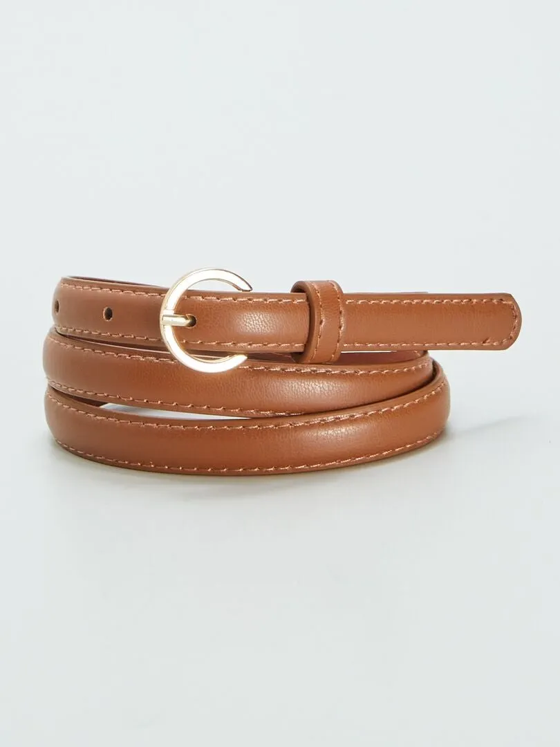 PACK DE 3 CINTURONES LISOS  MARRON