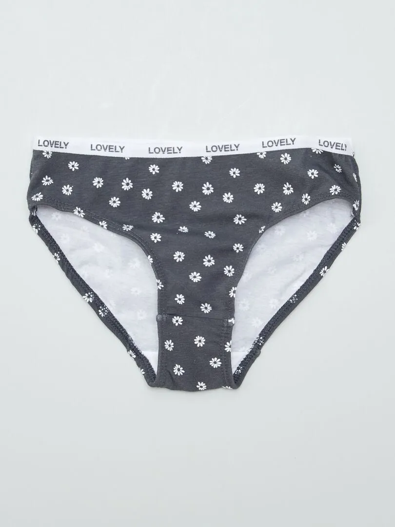 PACK DE 4 BRAGUITAS ESTAMPADAS  BLANCO