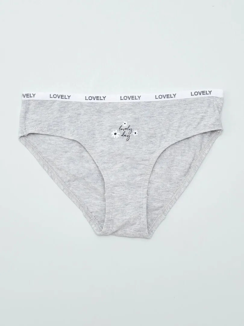 PACK DE 4 BRAGUITAS ESTAMPADAS  BLANCO