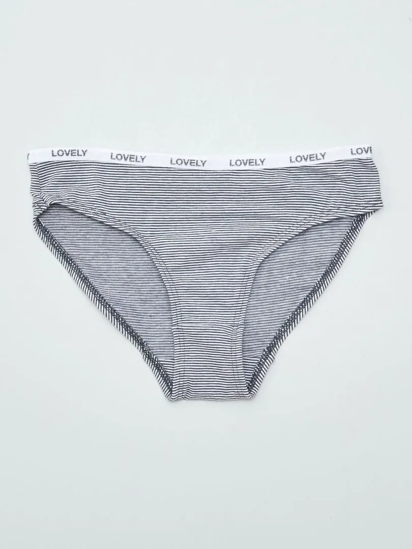 PACK DE 4 BRAGUITAS ESTAMPADAS  BLANCO