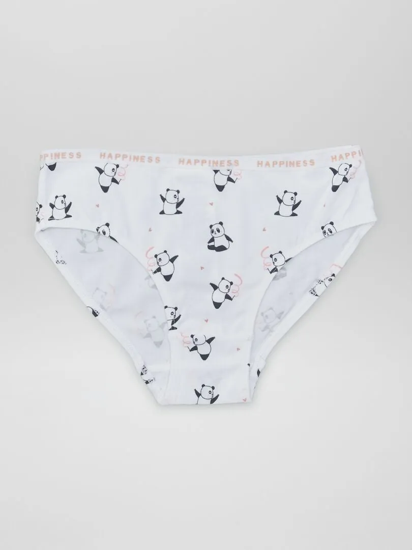 PACK DE 4 BRAGUITAS ESTAMPADAS  ROSA