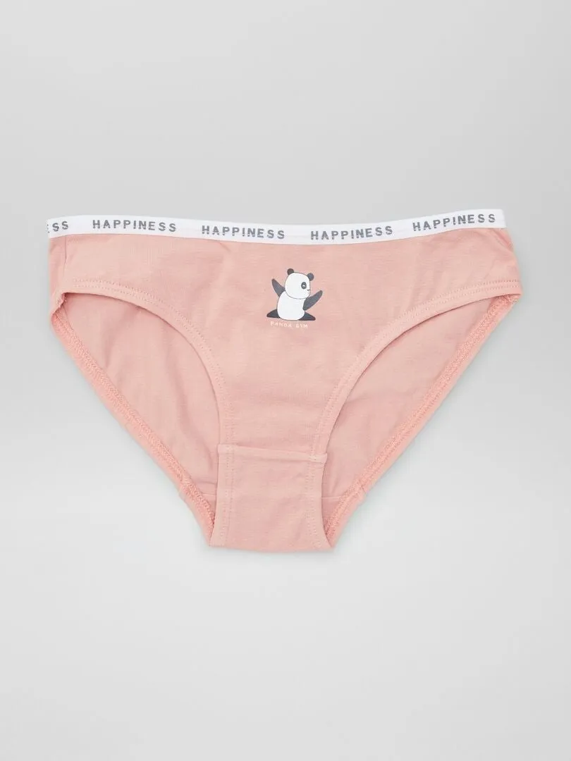 PACK DE 4 BRAGUITAS ESTAMPADAS  ROSA