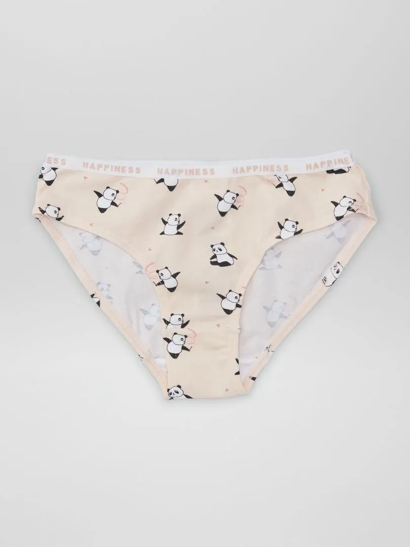 PACK DE 4 BRAGUITAS ESTAMPADAS  ROSA