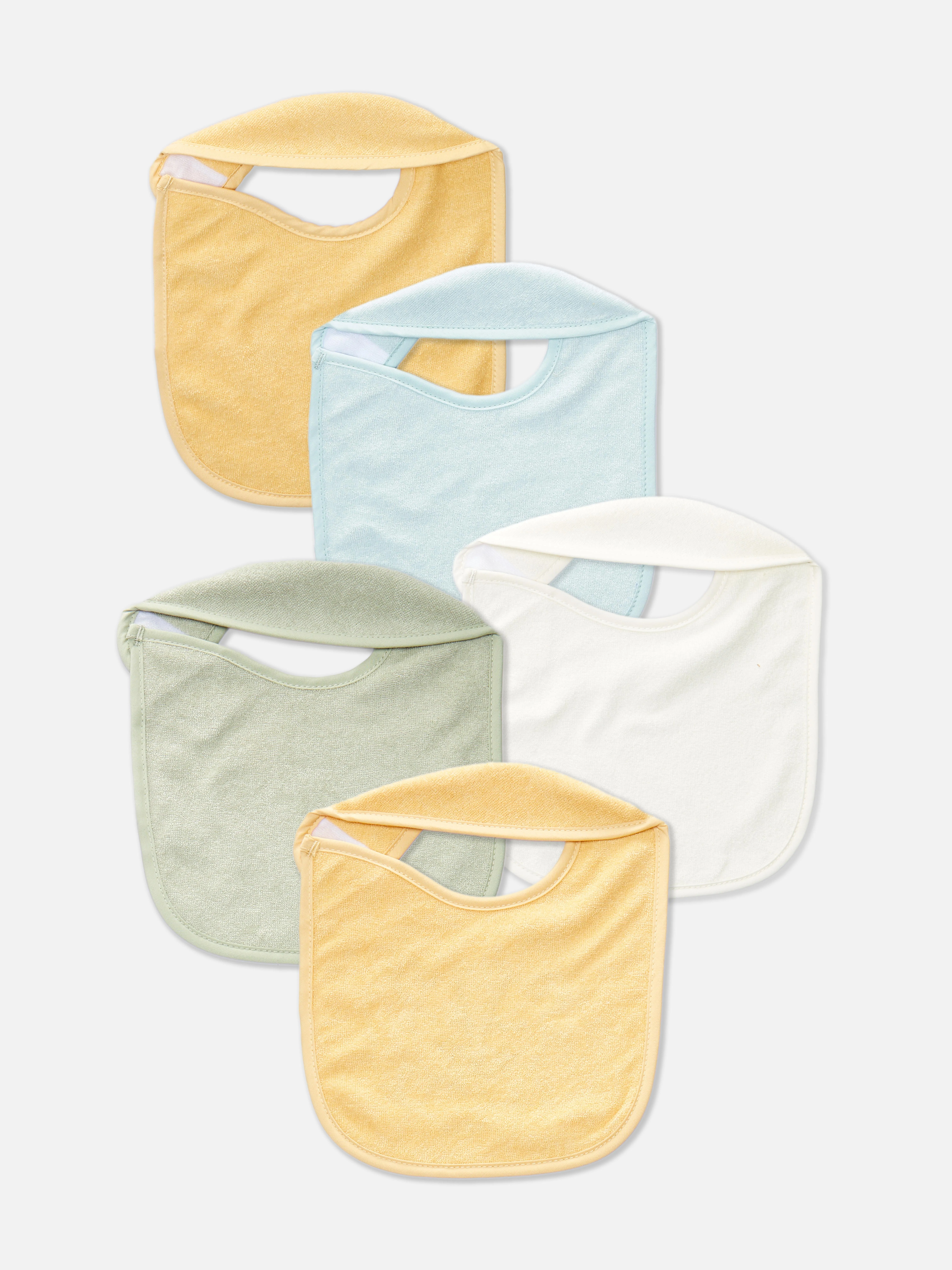 Pack de 5 baberos de felpa de rizo