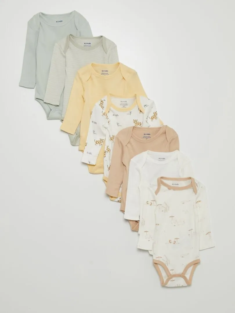 PACK DE 7 BODIES  BEIGE