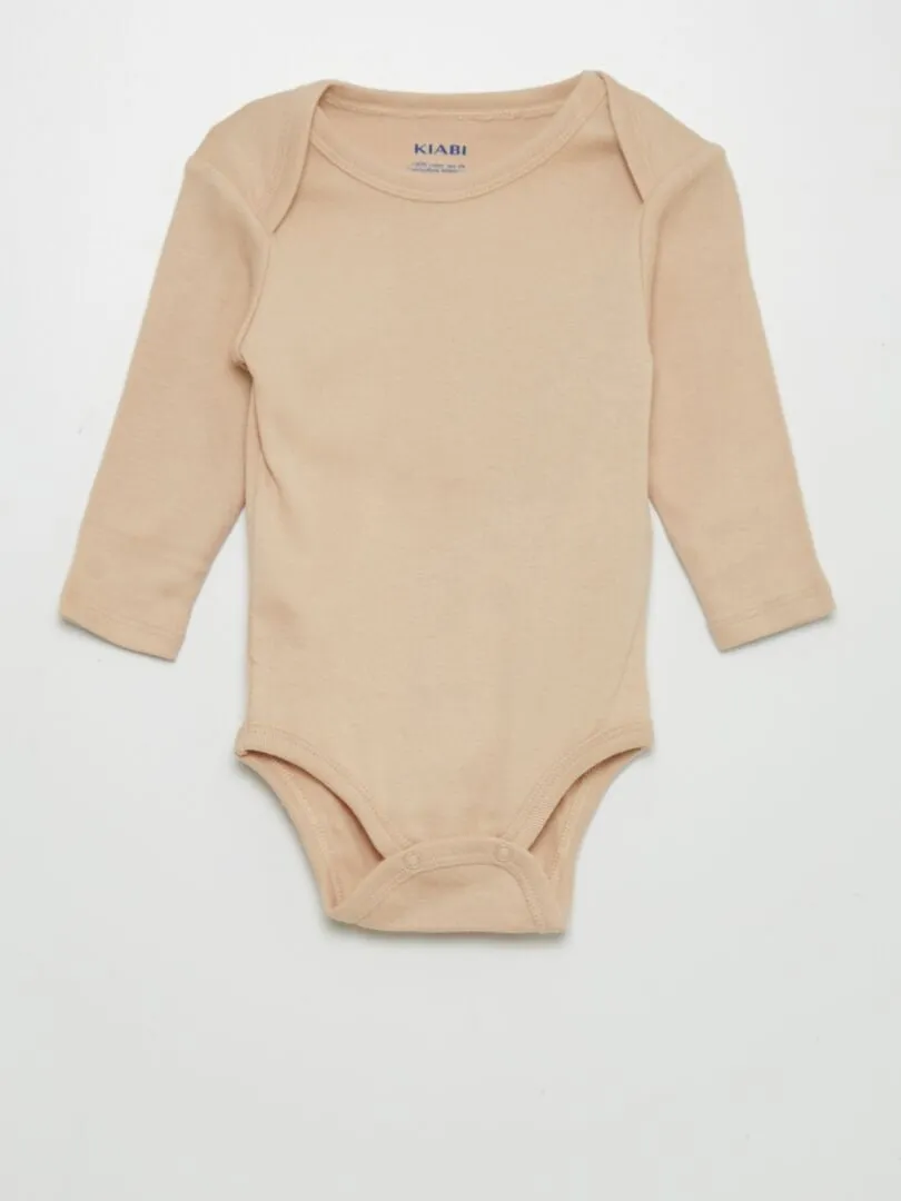 PACK DE 7 BODIES  BEIGE
