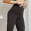 Pantalones de yoga de doble pecho, cintura alta, levantamiento de cadera, cintura, polainas elásticas, acolchado para mujeres